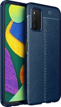 Mobigear Hoesje geschikt voor Samsung Galaxy A03s Telefoonhoesje Flexibel TPU | Mobigear Luxury Backcover | Galaxy A03s Case | Back Cover - Blauw