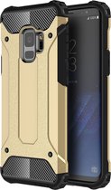 Mobigear Hoesje geschikt voor Samsung Galaxy S9 Telefoonhoesje Hardcase | Mobigear Outdoor Backcover Shockproof | Schokbestendig Galaxy S9 Telefoonhoesje | Anti Shock Proof - Goud