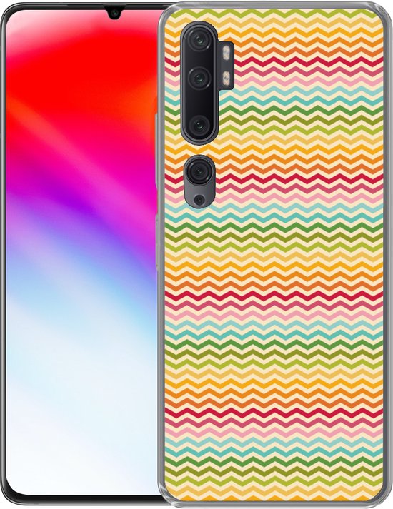 Xiaomi Mi Note 10 Pro - Motif - Arc-en-ciel - Rétro - Coque de téléphone en Siliconen