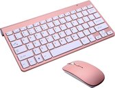 Case2go - Toetsenbord en Muis - QWERTY Keyboard - 2.4G Verbinding - Draadloos - Roze
