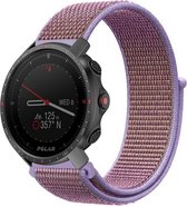 Strap-it Nylon smartwatch bandje - geschikt voor Polar Grit X / Grit X Pro / Vantage M / M2 - lila