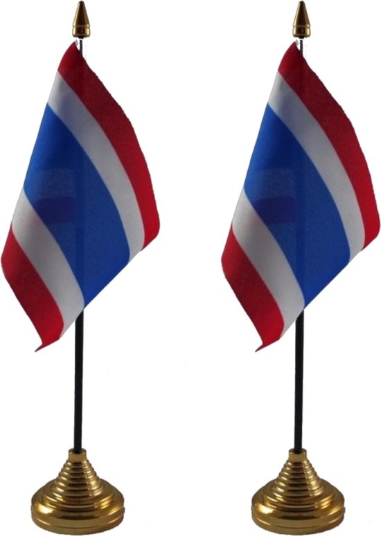 Tafelvlag Thailand 10x15cm - met standaard
