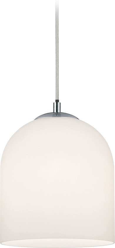 Éclairage sur Éclairage sur rail LED - Lampe Suspendue - Trion Dual Onutia - 2 Phases - Culot E14 - Rond - Wit Mat - Glas