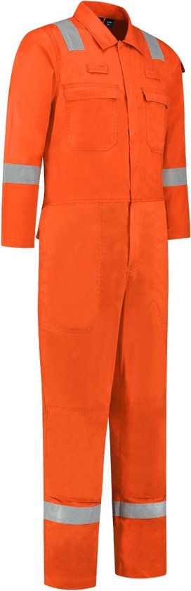 Dapro Roughneck Multinorm 98% Katoen Overall - Maat 46 - Oranje - Vlamvertragend , antistatisch , vlamboog en lasnorm