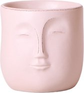 Kolibri Home | Zen face bloempot - Nude kleurige keramieken sierpot  Ø9cm