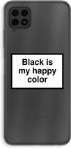 Case Company® - Samsung Galaxy A22 4G hoesje - Black is my happy color - Soft Cover Telefoonhoesje - Bescherming aan alle Kanten en Schermrand