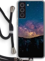 Case Company® - Samsung Galaxy S21 FE hoesje met Koord - Travel to space - Telefoonhoesje met Zwart Koord - Bescherming aan alle Kanten en Over de Schermrand