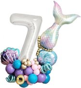 TDR-Digital Mermaid Ballon Set 7 ans -Soirée à thème-Fête d'enfants- Set de Décoration