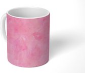 Mok - Waterverf - Patronen - Roze - Verf - Mokken - 350 ML - Beker - Uitdeelcadeautjes