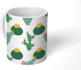 Mok - Koffiemok - Cactus - Bloemen - Patronen - Mokken - 350 ML - Beker - Koffiemokken - Theemok