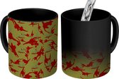 Magische Mok - Foto op Warmte Mokken - Koffiemok - Patroon - Camouflage - Herfst - Magic Mok - Beker - 350 ML - Theemok