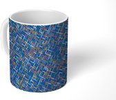 Mok - Koffiemok - Geometrische vormen - Lijn - Pastel - Patronen - Mokken - 350 ML - Beker - Koffiemokken - Theemok