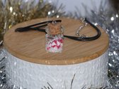 Handmade ketting - Candy cane jar