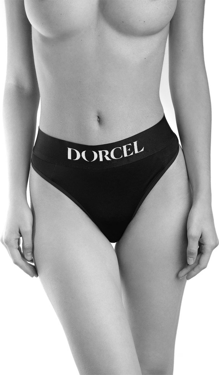 Dorcel - Discreet VIBE Vibrerend Slipje Met Panty Vibrator Met Afstandsbediening - Zwart 2XL