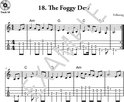 Muziekblad met "18. The Foggy Dew" en tabulatuur.
