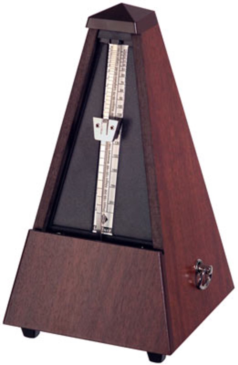 Wittner M 804 M metronoom Pyramide Nußbaum seidemat Echthout - Accessoire voor keyboards
