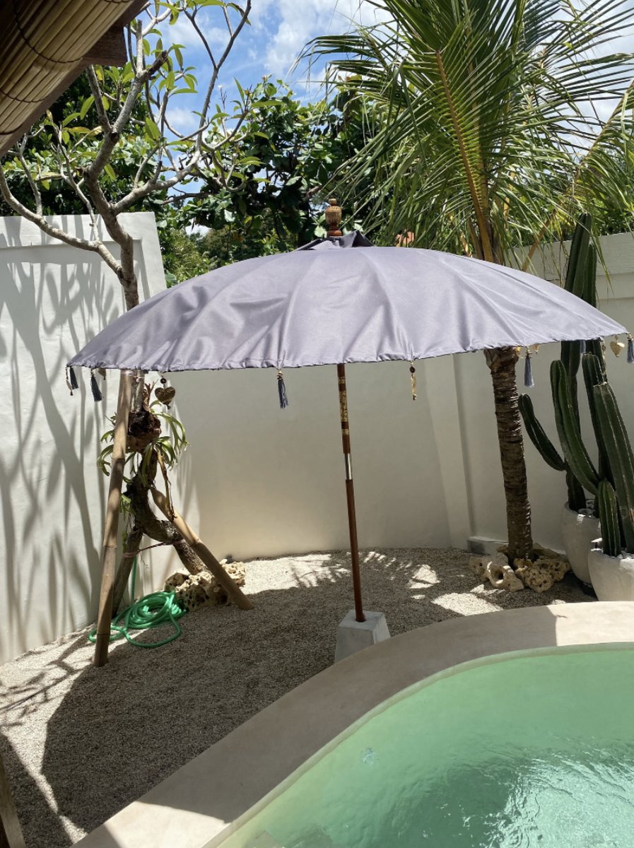 Ombrella Parasols™️ | From Bali with love ♡ | 2m breed x 2.5m hoog | Grijs | Tuin | Zonwerend en waterdicht