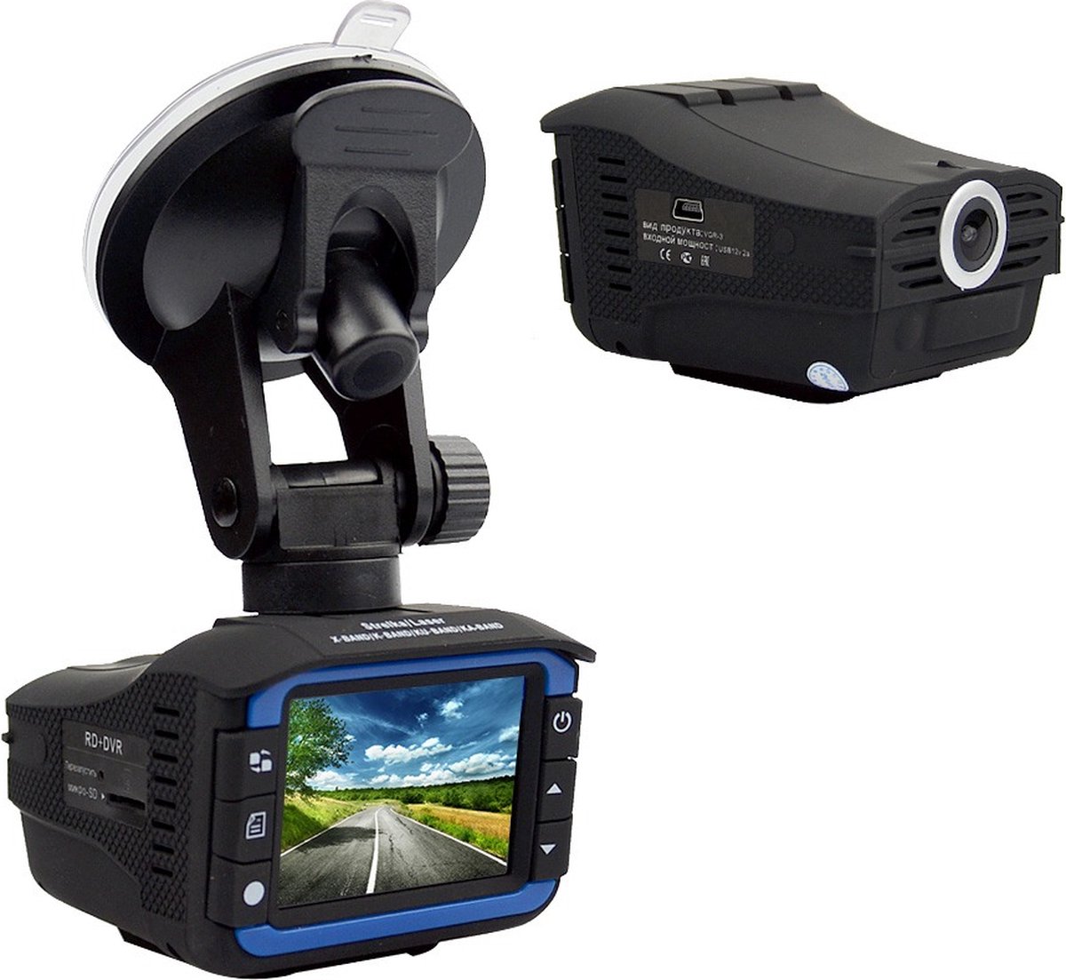 Caméra avant et arrière TechU™ Dashcam - M17 Zwart - Wifi - Full