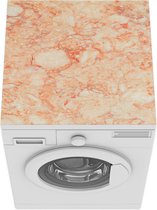 Wasmachine beschermer mat - Marmer - Rood - Oranje - Breedte 60 cm x hoogte 60 cm