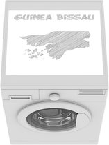 Wasmachine beschermer mat - Guinee-Bissau illustratie - Breedte 55 cm x hoogte 45 cm