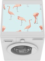 Wasmachine beschermer mat - Natuur - Patroon - Flamingo - Breedte 55 cm x hoogte 45 cm