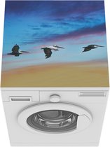 Wasmachine beschermer mat - Pelikanen - Vleugels - Lucht - Breedte 60 cm x hoogte 60 cm