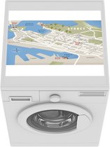 Wasmachine beschermer mat - Illustratie van een kaart van Sydney - Breedte 55 cm x hoogte 45 cm