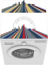 Wasmachine beschermer mat - Los Angeles - Design - Lijnen - Breedte 60 cm x hoogte 60 cm