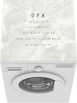 Wasmachine beschermer - Wasmachine mat - Vaderdag cadeautjes - Opa - Spreuken - 60x60 cm - Droger beschermer