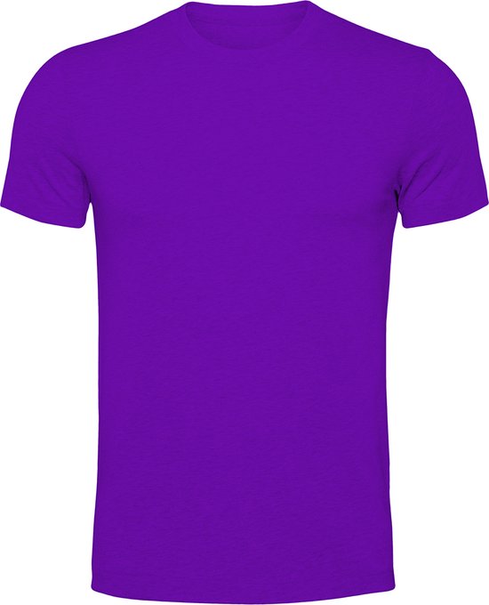 Buzari T-Shirt Heren - 100% katoen - Paars XS