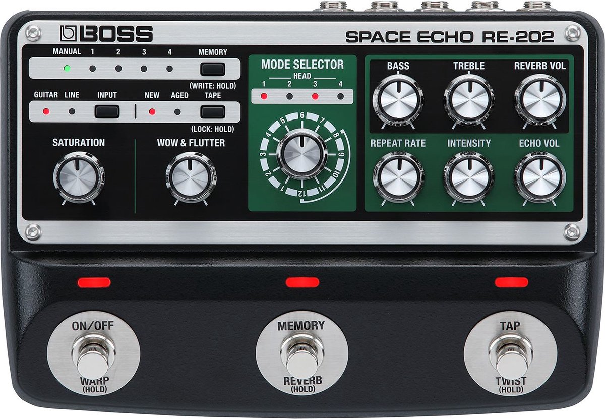 Boss RE-202 - Space Echo pedaal - Zwart