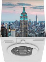 Wasmachine beschermer mat - Het Empire State Building verlicht in New York - Breedte 60 cm x hoogte 60 cm