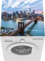Wasmachine beschermer mat - New York - Brooklyn Bridge - Boot - Breedte 60 cm x hoogte 60 cm