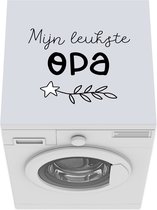 Wasmachine beschermer mat - Opa - Blauw - Tekst - Breedte 60 cm x hoogte 60 cm