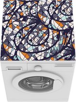 Wasmachine beschermer mat - Mozaïek - Design - Lijn - Breedte 60 cm x hoogte 60 cm