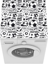 Wasmachine beschermer mat - Voetbal - Sport - Quotes - Patronen - Breedte 60 cm x hoogte 60 cm