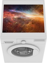 Wasmachine beschermer mat - Sterren - Ruimte - Oranje - Breedte 55 cm x hoogte 45 cm