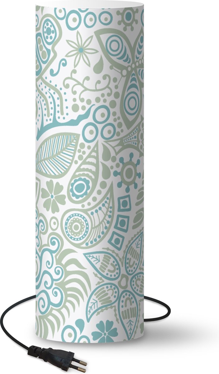 Lamp - Nachtlampje - Tafellamp slaapkamer - Vlinders - Patronen - Abstract - 50 cm hoog - Ø15.9 cm - Inclusief LED lamp