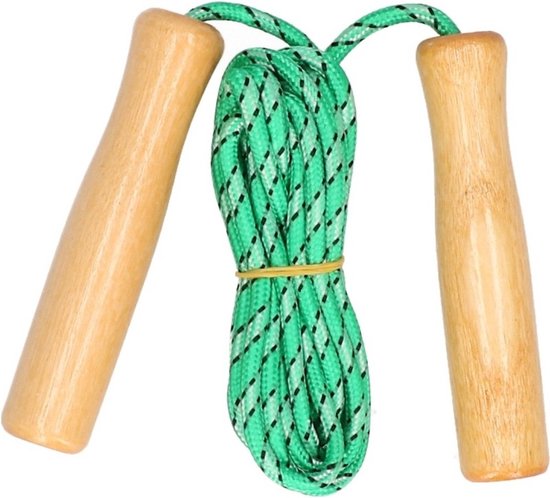 Benson Springtouw - groen - houten handvatten - 236 cm - buitenspeelgoed