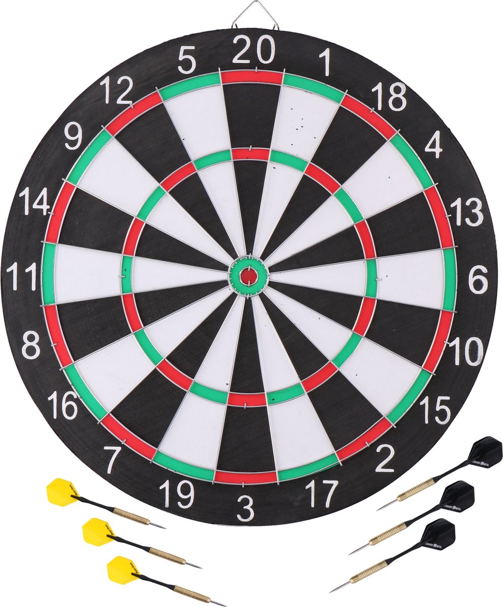 Darbord - inclusief 6x dartpijlen - D42 cm - dart set