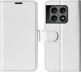 OnePlus 10 Pro Hoesje - MobyDefend Wallet Book Case (Sluiting Achterkant) - Wit - GSM Hoesje - Telefoonhoesje Geschikt Voor OnePlus 10 Pro