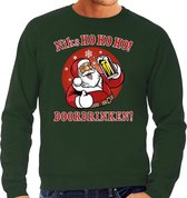 Foute Kersttrui / sweater - bier drinkende Santa - niks HO HO HO  doordrinken - rood... | bol.com
