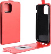 Peachy Flip case kunstleer hoesje voor iPhone 12 mini - rood