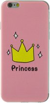 Peachy Roze Amsterdam Princess iPhone 6 6s hoesje case kroontje cover