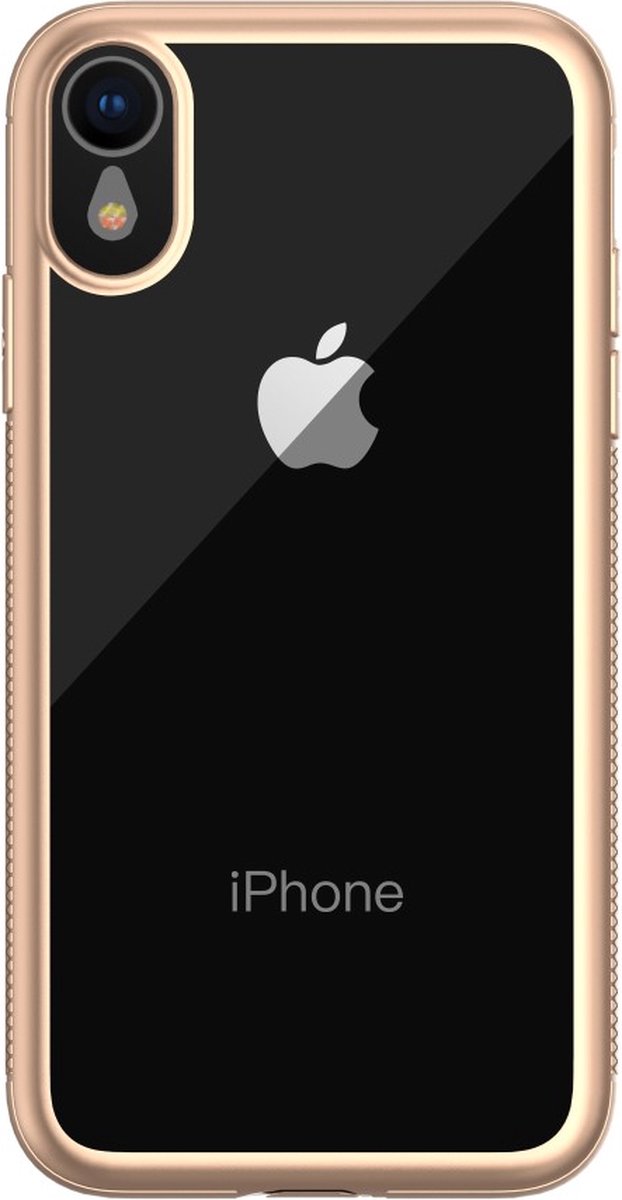 Peachy LEEU Design Gold Transparant Hoesje geschikt voor iPhone XR - Goud