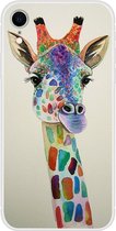 Peachy Zacht TPU hoesje met giraffe print iPhone XR case - Transparant