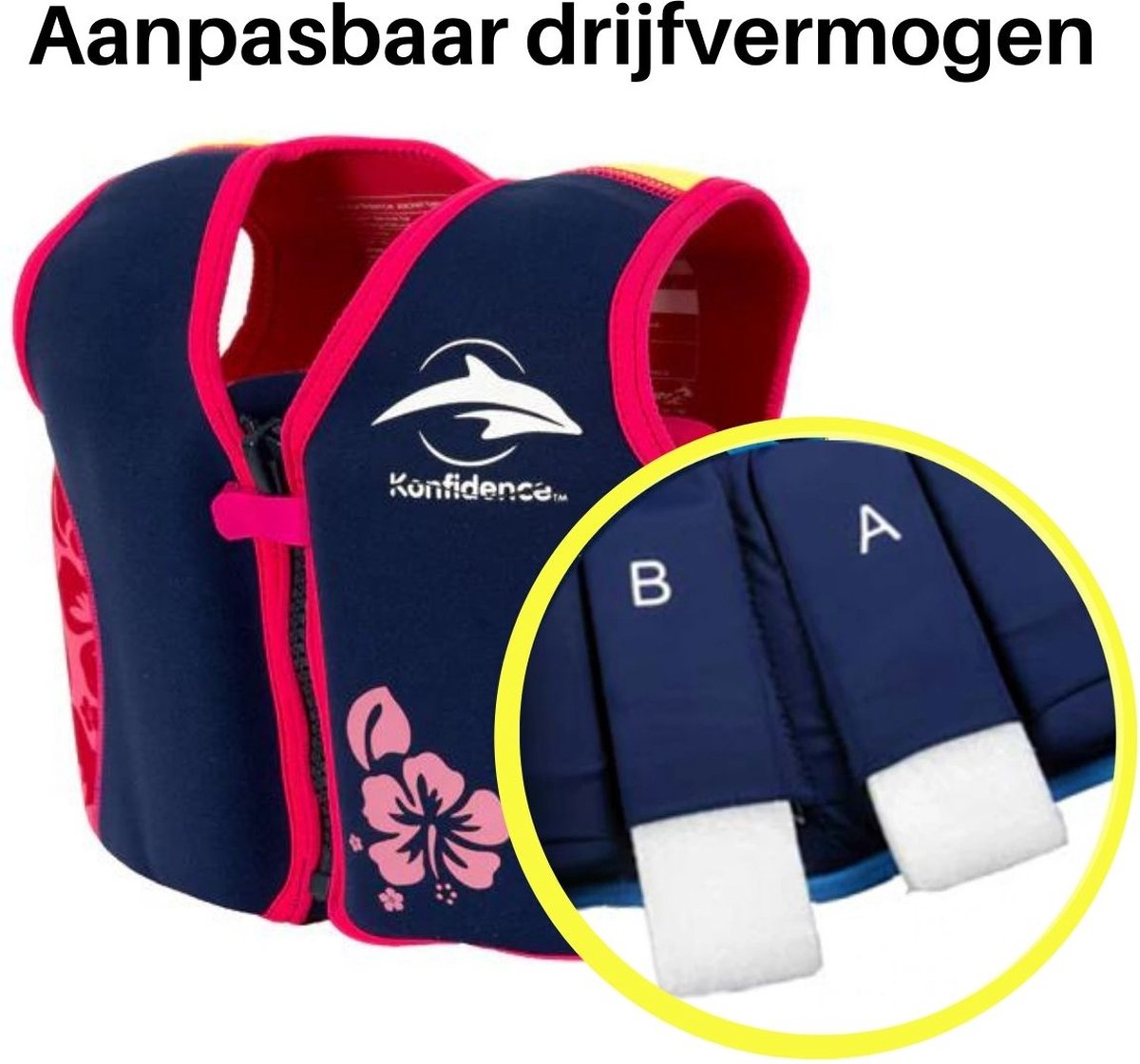 Konfidence - Zwemvest/Drijfvest kind - Roze - 6 - 7 jaar / 25 - 30 kg — afbeelding 8