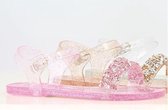 Meisjes sandalen roze met glitters en steentjes, maat 32