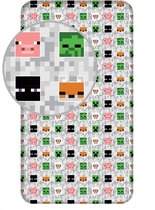 Minecraft Hoeslaken Adventure - Eenpersoons - 90 x 200 cm - Katoen