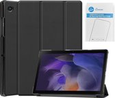 Tablet hoes & 2-Pack Screenprotector geschikt voor Samsung Galaxy Tab A8 - 10.5 Inch - Auto Wake/Sleep functie - Zwart